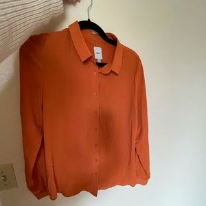 Mesh long sleeve button up